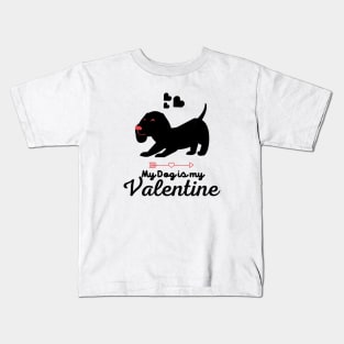 My Dog is My Valentine, Valentine's Day Kids T-Shirt